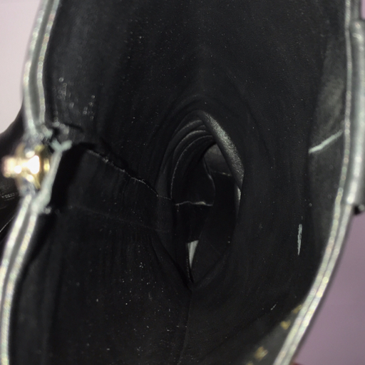 グッチ サイズ 351/2 202941 レザー ロングブーツ サイドジップ 靴 イタリア製 レディース ブラック 黒 GUCCI_画像5