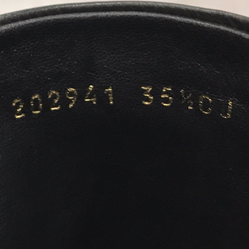グッチ サイズ 351/2 202941 レザー ロングブーツ サイドジップ 靴 イタリア製 レディース ブラック 黒 GUCCI_画像7