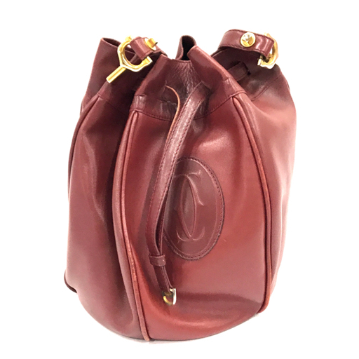 1 иен Cartier Must линия сумка на плечо брендовая сумка мешочек type женский бордо серия сумка для хранения имеется Cartier