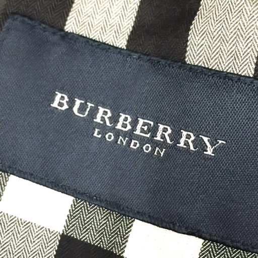 バーバリー サイズM 長袖 ジャケット ノバチェク コットン フロントボタン 襟付 メンズ ブラック アウター BURBERRY_画像7