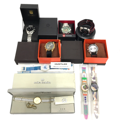 1 иен Tecnos Swatch Mira * Sean и т.п. наручные часы мужской женский сохранение с коробкой содержит полная масса примерно 1.5kg
