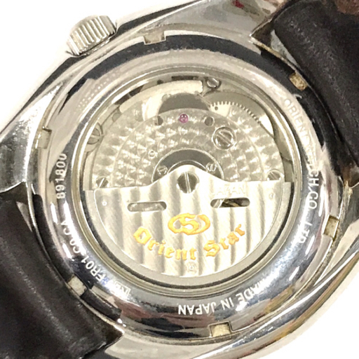オリエントスター 自動巻 オートマチック 腕時計 メンズ グリーン文字盤 稼働品 ファッション小物 裏スケルトン_画像2