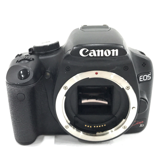 1円 Canon EOS Kiss X3 EF-S 18-55mm 1:3.5-5.6 IS 55-250mm 1:4-5.6 デジタル一眼レフカメラ レンズ C271027_画像2