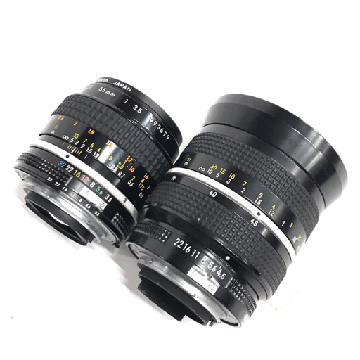 1円 Nikon NIKKOR 24mm 1:2.8/ZOOM-NIKKOR 28-45mm 1:4.5/Micro-NIKKOR 55mm1:3.5 等 含む カメラ レンズ まとめ_画像6