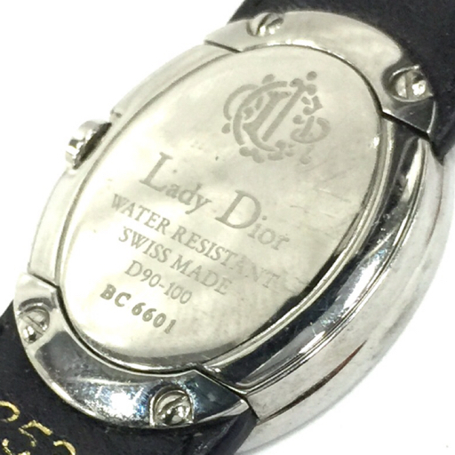 クリスチャンディオール レディディオール クォーツ 腕時計 D 90-100 オーバルフェイス シルバーカラー文字盤_画像2