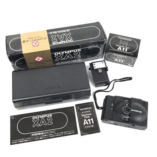 1円 OLYMPUS XA2 A11 Electronic Flash D.ZUIKO 1:3.5 35mm コンパクトフィルムカメラ オリンパス Ｃ261430_画像1
