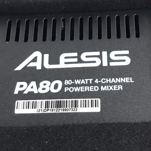 ALESIS PA80 パワードミキサー 80W 4チャンネル PA機器 アレシス 通電確認済み_画像8