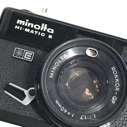 1円 minolta HI-MATIC E ROKKOR-QF 1:1.7 40mm レンジファインダー フィルムカメラ 光学機器_画像7