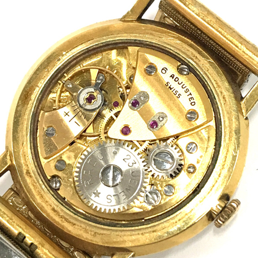ラドー デラックス 手巻き 機械式 腕時計 総重量約50.9g 裏蓋 K18 / 750 社外ブレス ジャンク品 RADO QR053-90_画像5