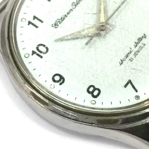 シチズン ホーマー 機械式 腕時計 フェイスのみ 稼働品 ホワイト文字盤 ブランド小物 QR054-114_画像4