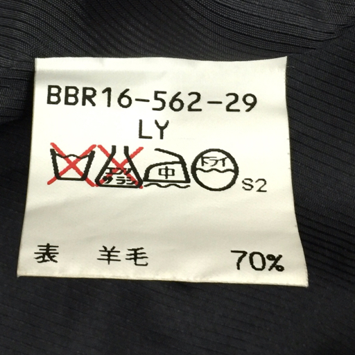 バーバリーズ サイズ LY 羊毛混 長袖 ジャケット ボタン アウター メンズ ネイビー系 紺系 Burberrys QR054-365_画像6