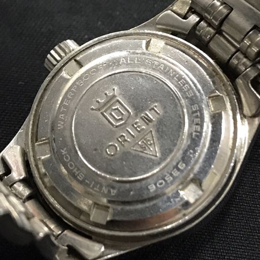 送料360円 オリエント 機械式 デイト 腕時計 レディース 稼働品 シルバーカラー文字盤 QR053-86 同梱NG_画像3