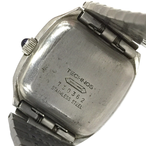 テクノス スカイクォーツ 腕時計 シルバーカラー文字盤 メンズ ファッション小物 社外ブレス QR054-86_画像2