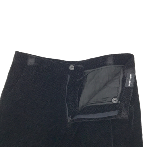 ジョルジオアルマーニ サイズ46 ワイドパンツ シルク混 ジップ ベルトループ メンズ ブラック ボトムス GIORGIOARMANI_画像3