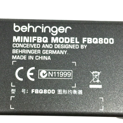 1円 behringer MIINIFBQ MODEL FBQ800 グラフィックイコライザー ベリンガー_画像5