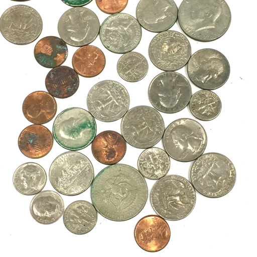 1円 アメリカ リバティコイン 1ドル / 25セント 等 古銭 総重量約203g まとめ セット A11790_画像3