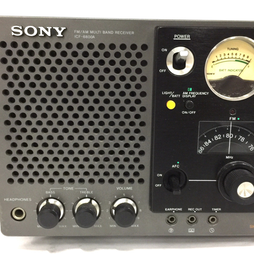 1円 SONY ソニー ICF-6800A FM/AM MULTI BAND RECEIVER オーディオ機器 通電確認済_画像2