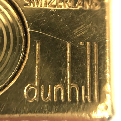 ダンヒル ガスライター ローラー式 ゴールドカラー 着火× 喫煙具 喫煙グッズ dunhill ジャンク QR061-280_画像5