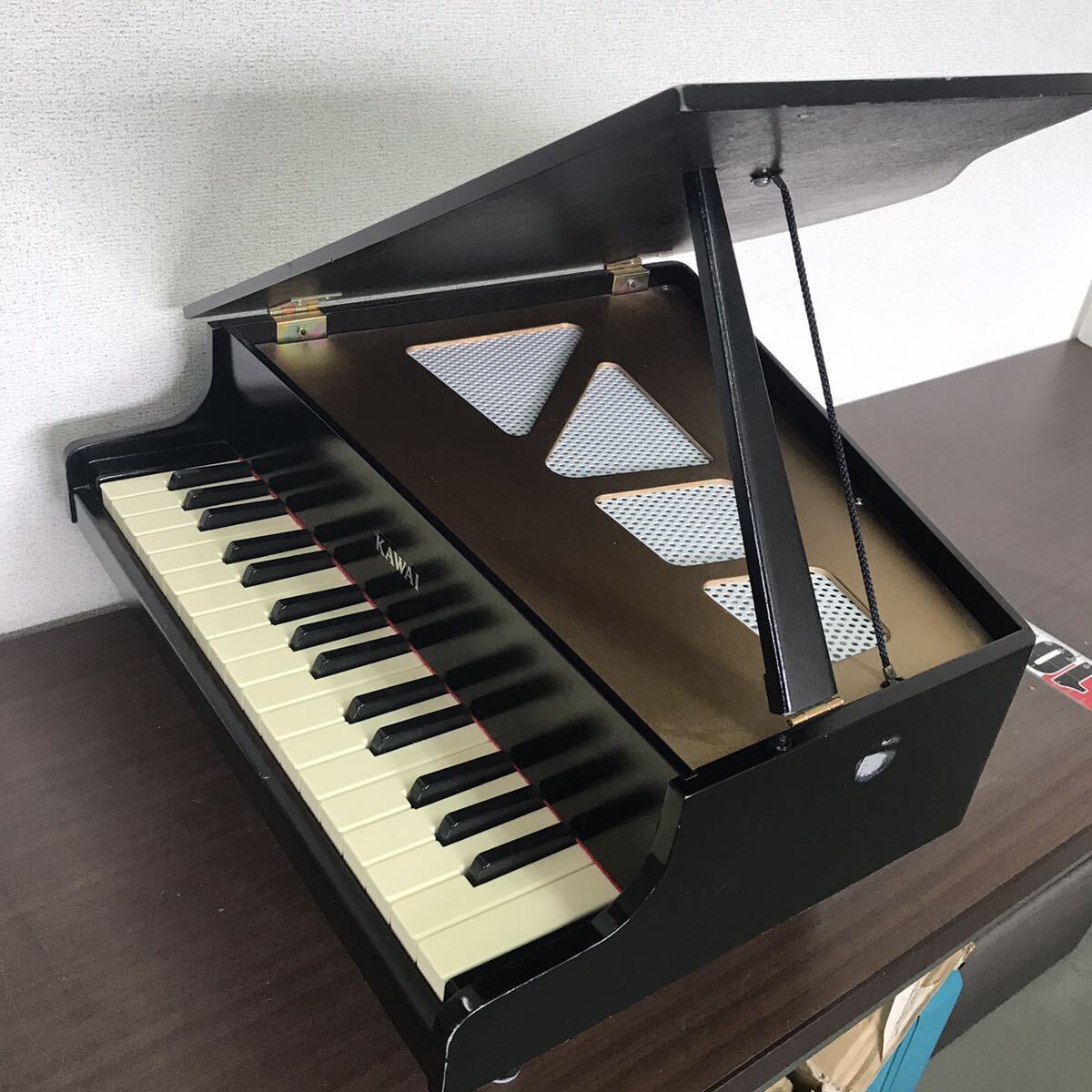 KAWAI カワイ　ミニピアノ　トイピアノ　グランドピアノ　ブラック　河合楽器　おもちゃ　日本製/G-2_画像5