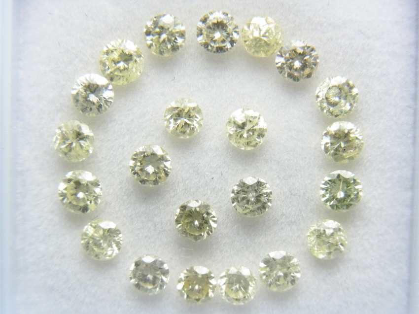 [cicada] there is no final result!1 jpy ~ light eyes. yellow color series SI~I Class total 1.21ct natural diamond loose 