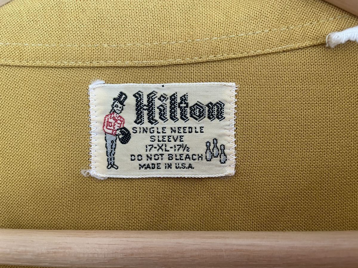 ヒルトン ボーリングシャツ 50s 60s レーヨン Hilton USA製 ヴィンテージ ロカビリーの画像2