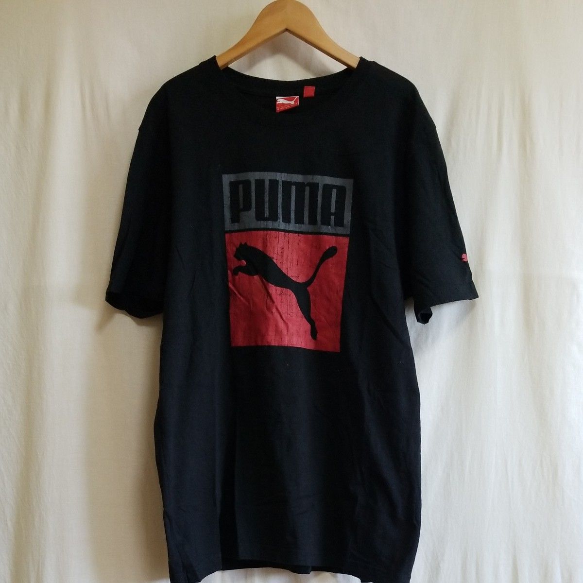 puma ロゴプリントTシャツ　黒系　US-M