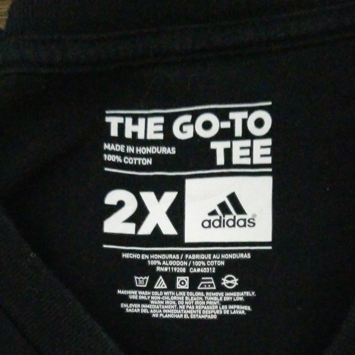 adidas　プリントTシャツ　NC STATE 黒系　2X A-2410