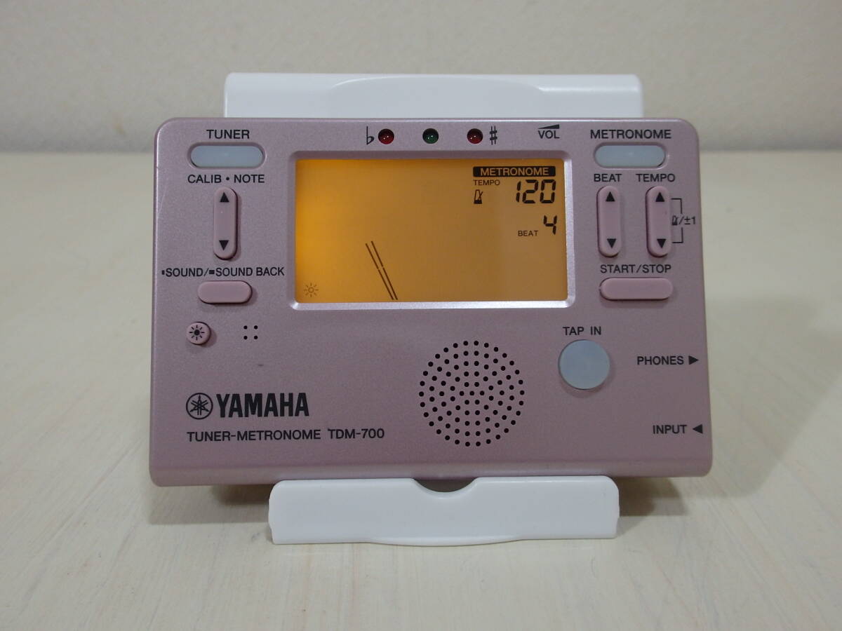 ★☆ YAMAHA ヤマハ TDM-700 TUNER-METRONOME ピンク チューナー メトロノーム 動作確認品！☆★の画像5