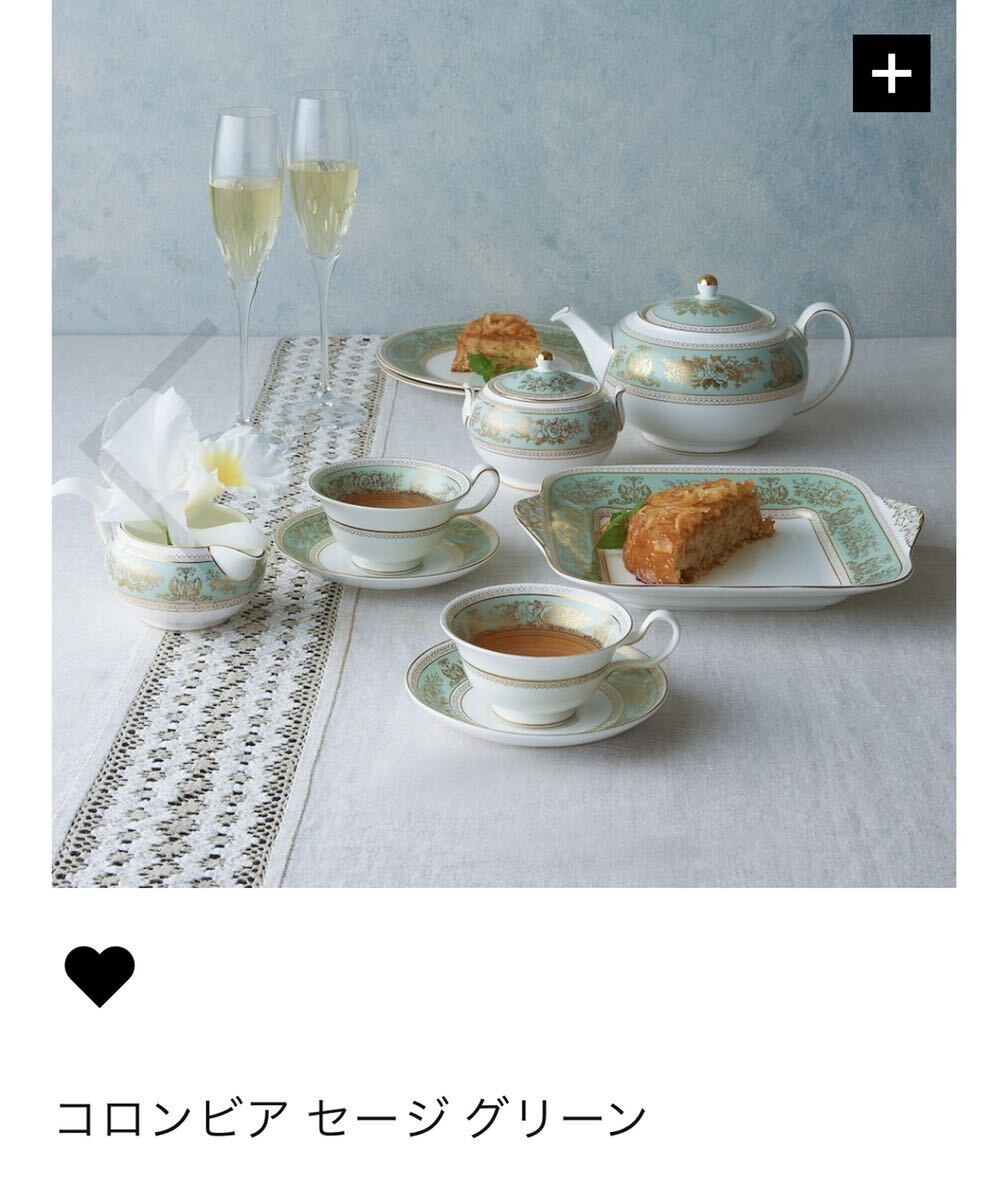 ウェッジウッド WEDGWOOD ディナープレート プレート コロンビアセージグリーン 22.5センチ　皿_画像4