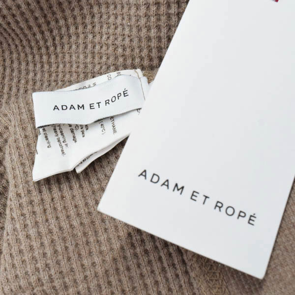 【美品】Adam et Rope/アダムエロペ ロング ワンピース ノースリーブ ワッフル素材 丸首 綿 F モカブラウン系 [NEW]★61EF28_画像7