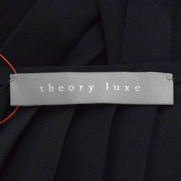 【美品・定価2.9万】theory luxe/セオリーリュクス ノースリーブ ブラウス トップス プリーツ 038 ネイビー [NEW]★61DM75_画像7