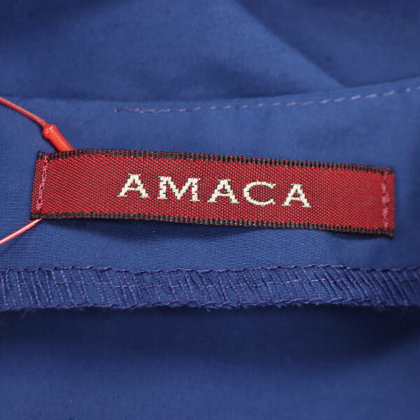 AMACA/アマカ レディース セットアップ 半袖プルオーバーブラウス×ミモレ丈スカート 38 M ブルー [NEW]★61DF92_画像8