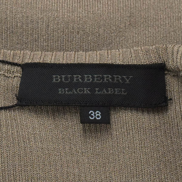 【美品・定価3万】BURBERRY BLACK LABEL/バーバリーブラックレーベル 半袖 リブニット トップス フリル 38 [NEW]★61DI39_画像7