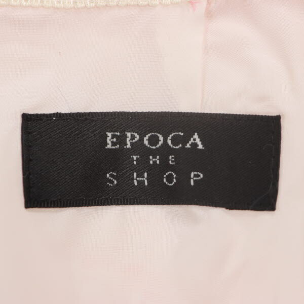 【美品】EPOCA THE SHOP/エポカザショップ ひざ丈マーメイドスカート ツイード カットオフ ラメ 38 オレンジ系 [大感謝祭]★41EL06_画像8