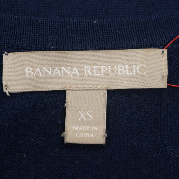 BANANA REPUBLIC/バナナリパブリック レディース カーディガン トップス ニット 長袖 ジップアップ XS 紺 黒 [NEW]★41JE53_画像7