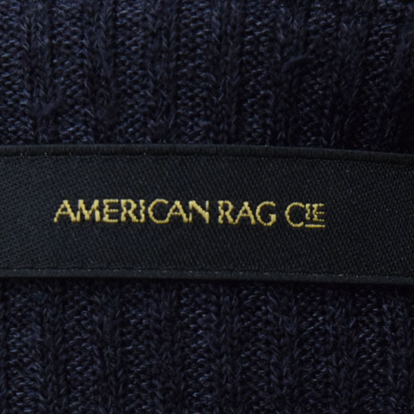 【美品】AMERICAN RAG CIE/アメリカンラグシー レディース ロング ノーカラーコート 長袖 Vカラー ニット F 黒 [NEW]★41JE82_画像9