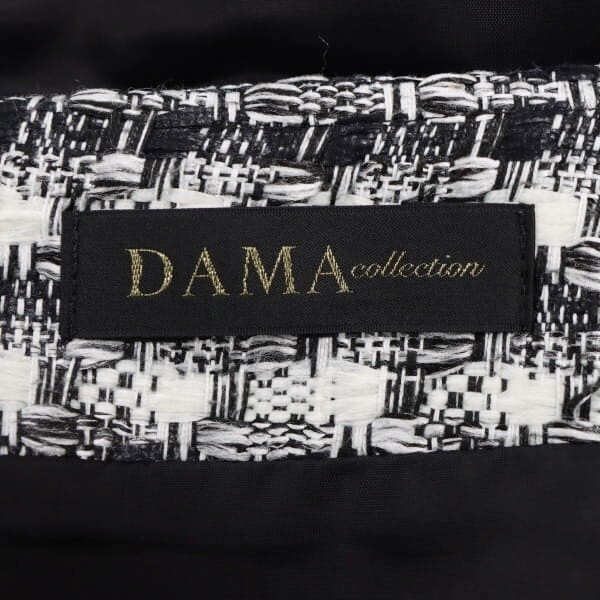 DAMA collection/ダーマコレクション レディース ひざ丈 タイトスカート ツイード バックスリット 67-93 黒 白 [NEW]★51BD93_画像7