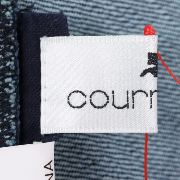 courreges/ Courreges lady's knee height A line Denim skirt stretch 64-91 M corresponding indigo blue [NEW]*51BJ82