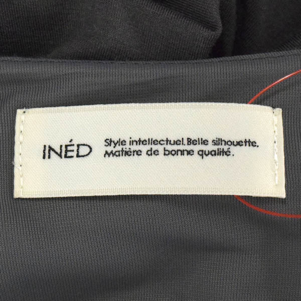 [ прекрасный товар ]INED/ine Delon g One-piece flair безрукавка cut and sewn gya The - большой размер 13 XL серый [NEW]*61EF62