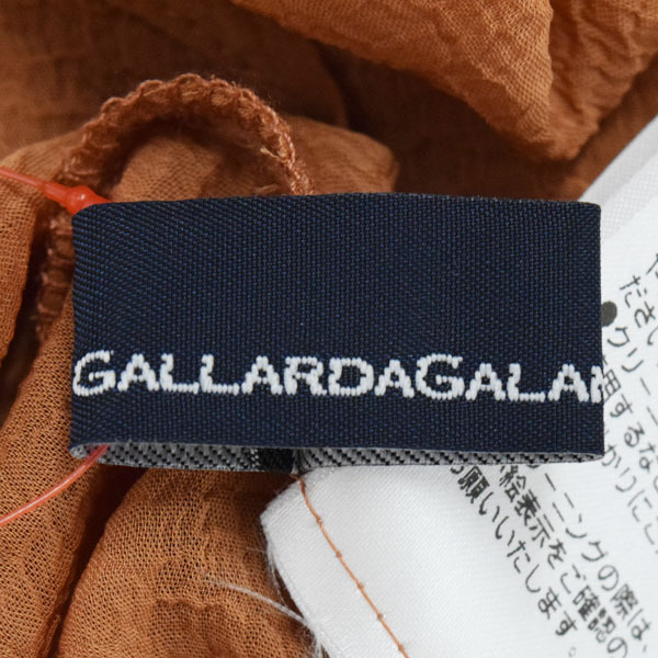 GALLARDAGALANTE NAVY/ガリャルダガランテネイビー フレンチスリーブブラウス Vネック シフォン F テラコッタ系[NEW]★51EM55_画像6