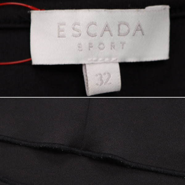 ESCADA SPORT/エスカーダ スポーツ セットアップ 半袖カットソー×ノースリーブワンピース 小さいサイズ 32 黒 [NEW]★51GF09_画像9