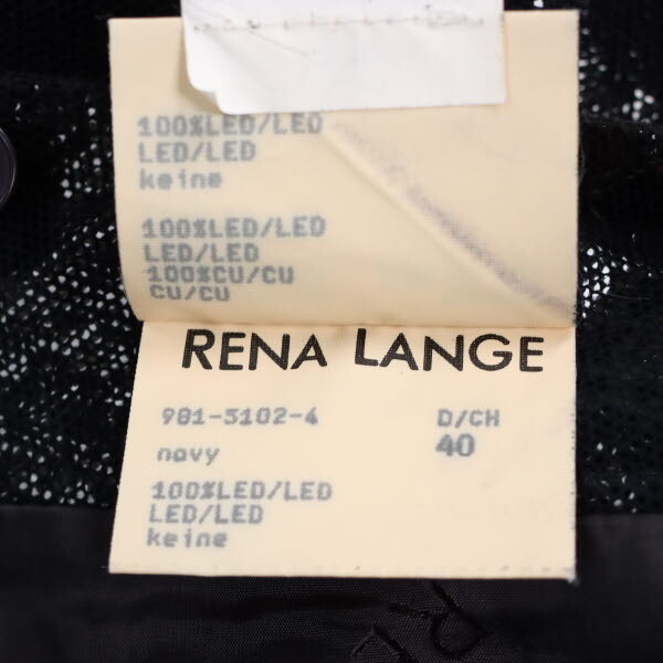 【美品】RENA LANGE/レナランゲ レディース ミニ フレア スカート レザー ラップ風 大きいサイズ USA10 XL 濃紺[NEW]★51JC16_画像6
