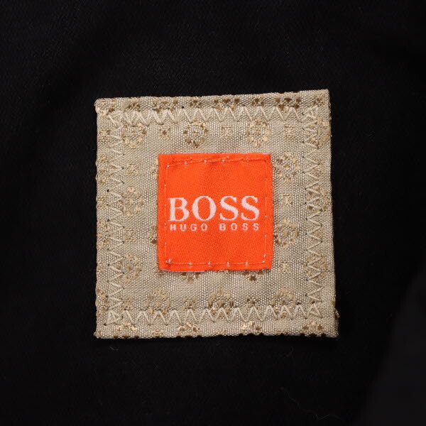 HUGO BOSS/ヒューゴボス レディース ロング トレンチコート コットン混 ベルト付 ダブル 長袖 I:38 S～M 黒 [NEW]★51JD61_画像8