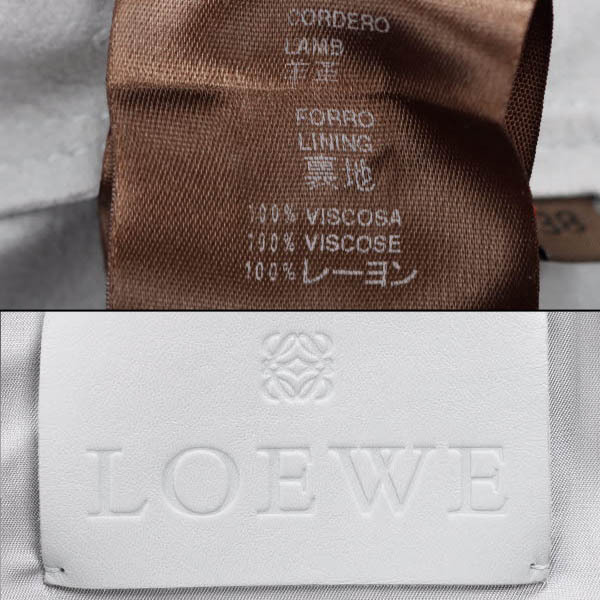 LOEWE/ロエベ レディース レザーコート 本革 トレンチコート 羊革 ベルト付 収納袋 38 S ペールダスティブルー [NEW]★51KE21_画像6