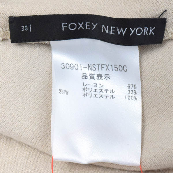 FOXEY NEW YORK/フォクシーニューヨーク 30901 レディース 長袖 ニット トップス シフォン切替 38 ベージュ [NEW]★61CD61_画像6