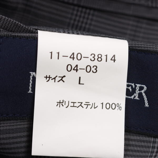 【美品】NEWYORKER/ニューヨーカー メンズ ジャケット チェック柄 長袖 薄手 センターベント LARGE グレー [NEW]★61CI51_画像6