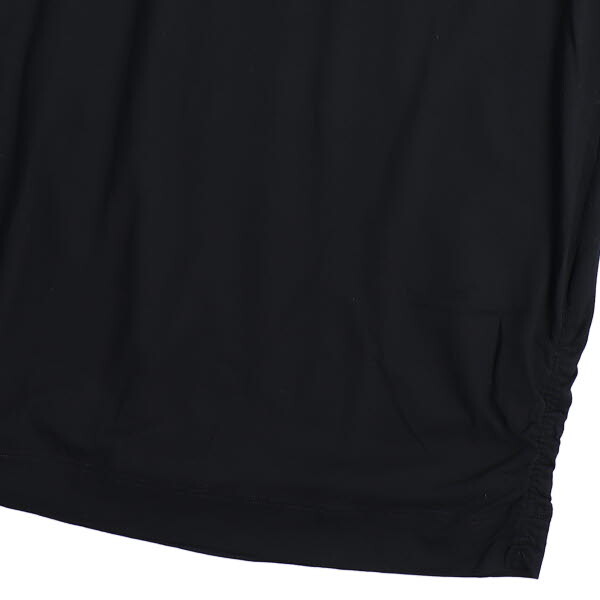 【美品】VALENZA/バレンザ レディース 半袖 Tシャツ トップス カットソー スタッズ ロゴ 裾シャーリング 42 黒 [NEW]★61DL19_画像3