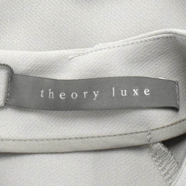 【美品・定価3.9万】theory luxe/セオリーリュクス 1205507 ロング ワンピース 半袖 バックスリット 038 グレー [NEW]★61DL35_画像9