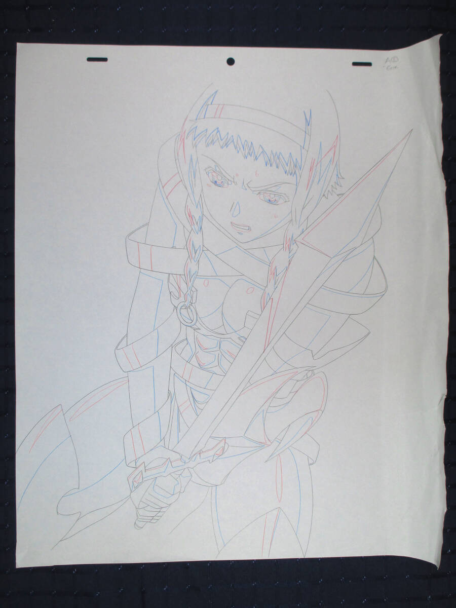  Queen's Blade autograph material original picture / animation cell picture QB large size Ray na750