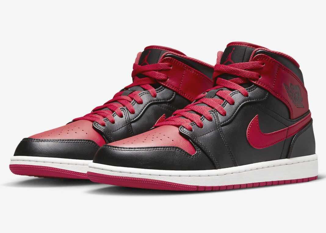 Nike Air Jordan 1 Mid Bred Toe ナイキ エアジョーダン1 ミッド ブレッドトゥ（DQ8426-060）赤27cm箱無し_画像10